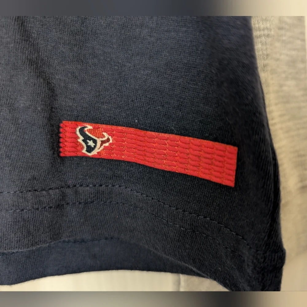 NWT•NFL Houston Texans Double Layer Long Sleeve T-shirt•Navy/Gray•Boys L 14/16 - Picture 6 of 7